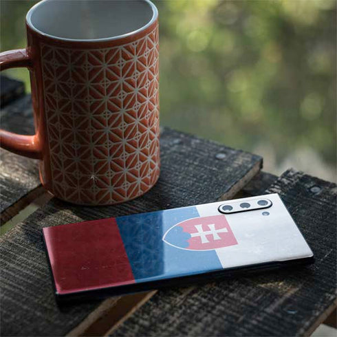Slovakia Flag Distressed Galaxy Note 10 Skin